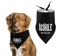 Asshole Bastard with Feelings Cute Dog Bandana Triangle Adjustable Washable