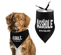 Asshole Bastard with Feelings Cute Dog Bandana Triangle Adjustable Washable Cat Scarf Pet Accessories