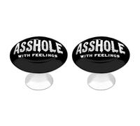 Asshole Bastard with Feelings Kitchen Cupboard Handles Cute Cabinet Drawer Knobs 2 Pack
