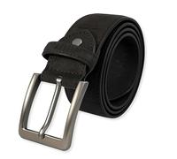 Assisi Style - Black Vegan Belt for Men | Cork Belt 38mm Width | Vegan Gift Idea | Faux Leather Belts (34-36" waist)