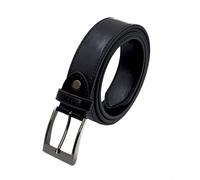 Assisi Style - Cactus Leather Belt | Strong Vegan Faux Leather Belt 33mm Width | Boxed Vegan Gift (Black, 38-40" Waist)