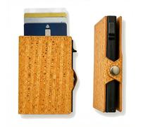 Assisi Style Vegan RFID Cork Card Holder Men Women, Pop Up, Striped
