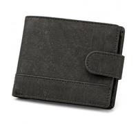Assisi Style Vegan Wallet for Men, RFID Cork Bifold, Coin Pocket, Black | FSC certified, sustainable, cruelty free; 8+ card slots; water resistant; gift boxed for him, dad, husband; Father's Day