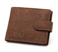 Assisi Style Vegan Wallet for Men, RFID Cork Bifold, Coin Pocket, Brown | FSC certified, sustainable, cruelty free; 8+ card slots; water resistant; gift boxed for him, dad, husband; Father's Day