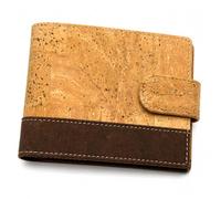 Assisi Style Vegan Wallet for Men, RFID Cork Bifold, Coin Pocket, Two Tone | FSC certified, sustainable, cruelty free; 8+ card slots; water resistant; gift boxed for him, dad, husband; Father's Day