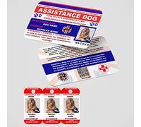Assistance Dog ID Card with 3 Matching Dog Tags