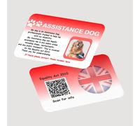 Assistance Dog UK Law Card Cute Design Personalized with Equality Act QR Code AD5