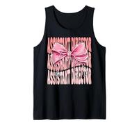 Assistant Director Week Day for Women Pink Coquette Bow Tank Top