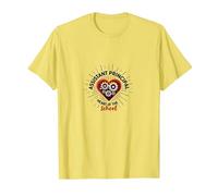 Assistant Principal: Heart of The School T-Shirt, Men, Lemon, 3XL