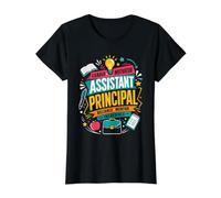 Assistant Principal Leader Motivator Mentor Value Graphic T-Shirt, Women, Black, M