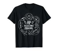 Assistant Principal School Leadership AP Educator Style Value Graphic T-Shirt, Men, Black, XL