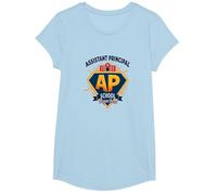 Assistant Principal: School Superhero T-Shirt, Girls, Baby Blue, Large