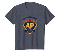 Assistant Principal: School Superhero T-Shirt, Kids, Heather Blue, 6 Years
