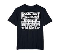 Assistant Stage Manager Funny ASM T-Shirt, Men's Big and Tall, Black, 2X Tall