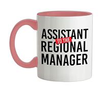 Assistant to The Regional Manager - 11oz - Ceramic Two-Tone Mug for Coffee/Tea - BabyPink/White - One Size