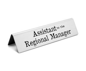 Assistant to the Regional Manager Novelty Nameplate, Funny Desk Signs for Office, Funny Sarcastic Desk Decor Nameplates Gift for Assistant Manager Women Coworker EDA18