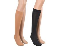 ASSISTICA Knee-High Compression Socks 23-32 mmHg, 170-182 cm/X-Large, Black