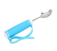Assistive Devices for Disabled, Fork Eating Aid Non-Slip Adjustable Strap 2 in 1 Spoon for Parkinson Arthritis MS Hand Tremors