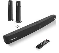 Assistrust Sound Bar for Smart TV, 90W Soundbar with Bluetooth/ARC/Optical/AUX Connect, Auto Volume Boost, 3 Equalizer Modes, 2 in 1 Detachable Soundbar for TV for TV/PC/Gaming/Projectors