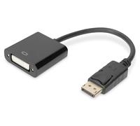 Assmann 340409 LCD/Display Port Adapter Cable DisplayPort to DVI 24 + 5) Pin Male to Female 0.2 m with Latch