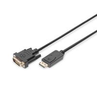 DIGITUS DisplayPort Adapterkabel, DP - DVI (24+1) St/St, 2.0m, m/interlock, DP 1