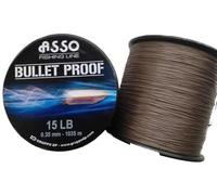 Asso BulletProof Fishing Line - Sea Fishing Mainline - Very Strong and Tough (15lb - 0.35mm)