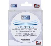 Asso Ultra Low Stretch Fluoro-Carbon Fishing Line, 300 Meter Spool, 6 lb Breaking Strength