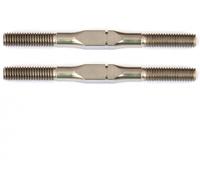 Associated FT Titanium Turnbuckles 3x38mm Silver RC Car Linkage Pair AS1413