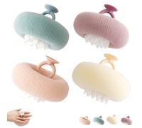 Associating Super Soft Sunflower Suction Cup Bath Ball, 2-in-1 Sunflower Bath Ball, Exfoliating Bath Sponge Cleaning Brush with Suction Cup Shower Sponges, Soft and Elastic (Mix)