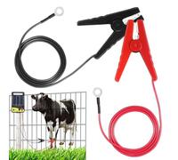 Association for Electric - Starter Assist Cable for Electric Fences | Connection Cable for Electric Fences with Clamp | Solar Fence Connector Charger