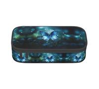 ASSORT Butterfly Moonlight Print Large Pencil Case Bag Stationery Organizer Pouch With Zipper, For Office And College