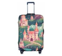 ASSORT Magic Fairy Tale Castle Print Travel Elastic Suitcase Cover Protector, Anti-Scratch Washable Luggage Cover, Multi-Size, White, XL