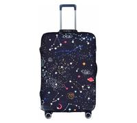ASSORT Star Constellation Map Print Travel Elastic Suitcase Cover Protector, Anti-Scratch Washable Luggage Cover, Multi-Size, White, M