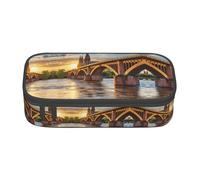 ASSORT Strasbourg Sundown Print Large Pencil Case Bag Stationery Organizer Pouch With Zipper, For Office And College