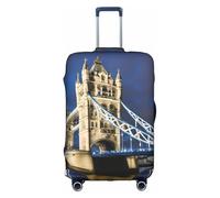 ASSORT Tower Bridge In London Print Travel Elastic Suitcase Cover Protector, Anti-Scratch Washable Luggage Cover, Multi-Size, White, M