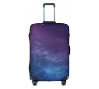 ASSORT Universe With Stars Galaxy Interstellar Print Travel Elastic Suitcase Cover Protector, Anti-Scratch Washable Luggage Cover, Multi-Size, White, S