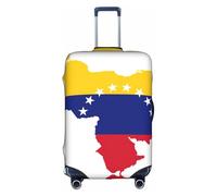 ASSORT Venezuela Flag Print Travel Elastic Suitcase Cover Protector, Anti-Scratch Washable Luggage Cover, Multi-Size, White, S