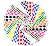 (Assorted) 10mm Coloured Sticker Round Dot Circle with 10 Color Label 150 Sticker Per Sheet