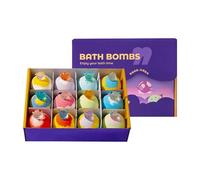Assorted 12Pieces Fragrant Bath Ball for Adults and Kids with Gentle Skin Friendly Formulas Not Residues Sea Theme Bath
