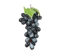 Assorted Artificial Grapes, Frosted Grapes, Decorative Grapes, Rubber Bunches in Black, Purple, Red and Green for Vintage Weddings, Flower Garland (Black, One Size)