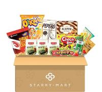 Assorted Asian Snack Box Snacks & Candy & Picnic Treat Gift Box (10 Full-Size Items) - Variety Pack - Authentic Popular Treats Sampler (Assorted Korean Snack Box)