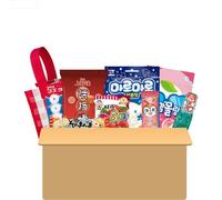 Assorted Asian Sweet Bundle - 9 Full-Size Items including Peach Gummy, Soda Candy, Jelly, Chewing Gum & More - Fun International Snack Gift Set