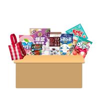 Assorted Asian Sweet Bundle - 9 Items including Peach Gummy, Soda Candy, Marshmallow, Mochi, Canvas & More - Fun International Snack Gift Set