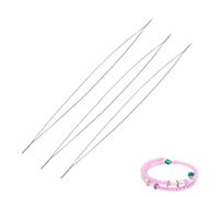 Assorted Beading Needles - Hand Jewelry Needle with Large, 125x0.2mm | Stainless Steel Silver, Long Straight Embroidery Needle, Center Opening Design, Pair Tool