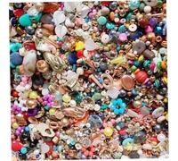 Assorted Beads, Multicolor 0.12-1.18 Inch Irregular Ceramic Beads and Plastic Mix About 0.5kg Hole Drilled for Crafts Bracelet Jewelry Making