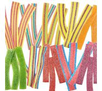 Assorted Belts Tub 1.1kg - Cola, Rainbow, Blue Raspberry Flavoured Liquorice Belts (Random Mixed)