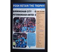 Assorted Birmingham City 0 Peterborough United 2-2025 EFL Trophy final - framed print