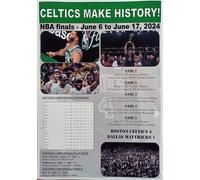 Assorted Boston Celtics 4 Dallas Mavericks 1 - Celtics win 2024 NBA finals - souvenir print