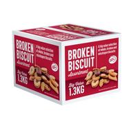 Assorted Broken Biscuits Misfit Value Box - Mixed Snacks 1.3kg Bulk Pack for Office Sharing, Family Gatherings & Tea Time Treats | Some whole, Many broken, Some crumbs | Bourbon, Malted Milk, Cookies