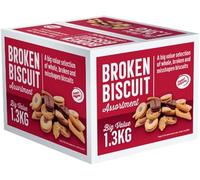 Assorted Broken Biscuits Value Box 1.3kg - Mixed Biscuit Selection for Tea Time, Office Sharing & Family Snacks | Some Whole, Many Broken, Some Crumbs | Bourbon, Malted Milk, Cookies & More